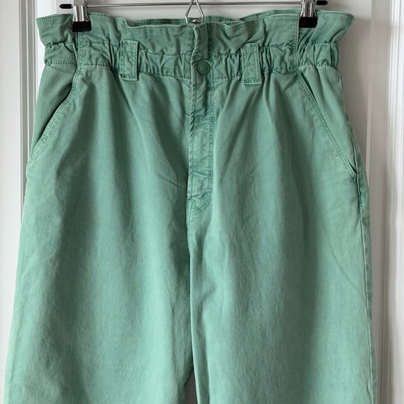 MOTHER The YOYO Ruffle Greaser Ankle Killing Time Deep Sea High-Rise Jeans-29 - Picture 3 of 16